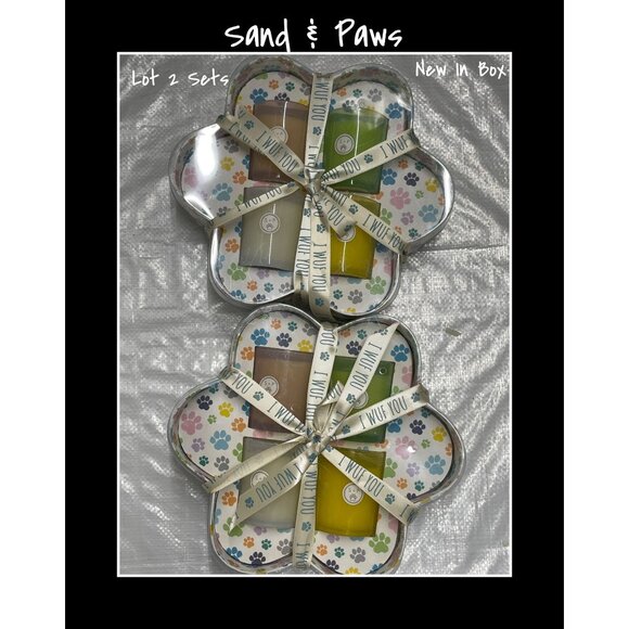 Sand & Paws Multi-Colored Scented Candles for Pet Odor Control - 2 Sets New - Picture 1 of 5